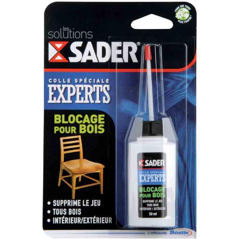 Colle blocage pour bois 50ml - Applicateur précis - Marque Sader_0
