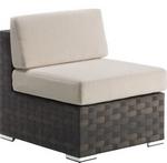 Fauteuil Jamaïque - central pour salon composable d'extérieur - chocolat ou blanc_0