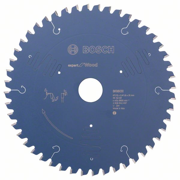 LAME DE SCIE CIRCULAIRE BOIS BOSCH EXPERT FOR WOOD 216 X 30 X 2,4 MM 48 DENTS