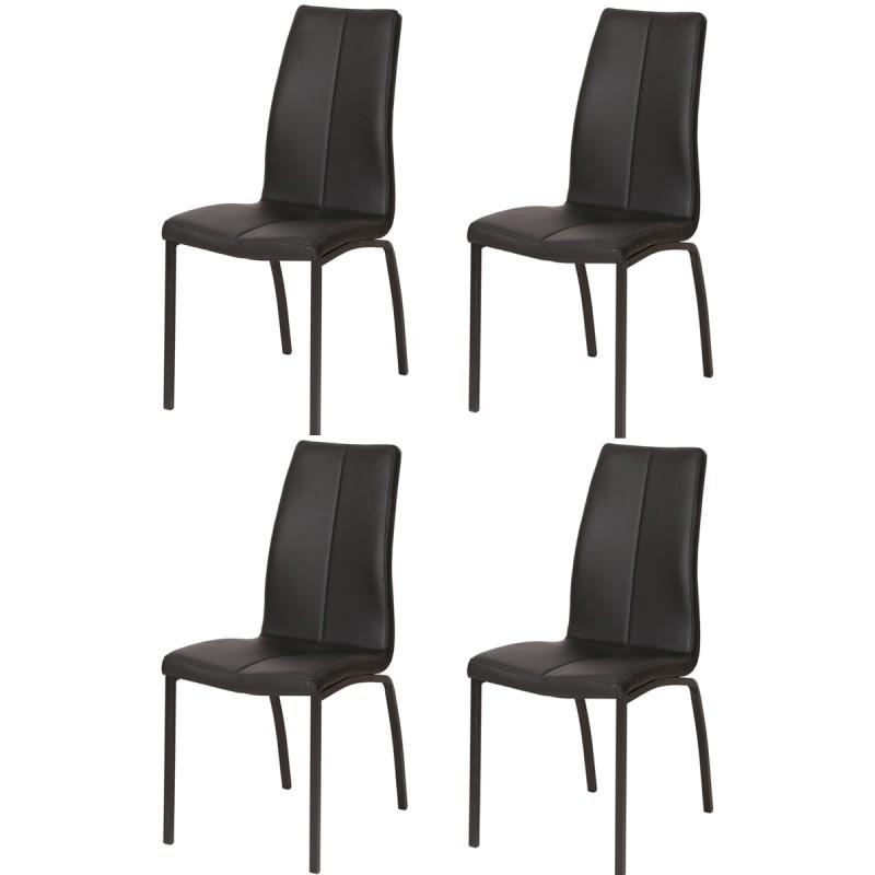 Lot de 4 chaises design halvor 95cm noir paris prix Lot de 4 chaises design halvor 95cm noir paris prix