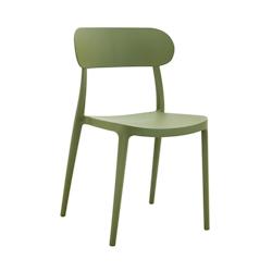 METRO PROFESSIONAL Chaise de terrasse BANDOL, empilable, polypropylène, 48 x 49 x 80 cm, vert olive - vert multi-matériau 4337255227071_0