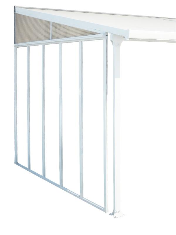 Panneau latéral blanc pour toit terrasse - 4m_0