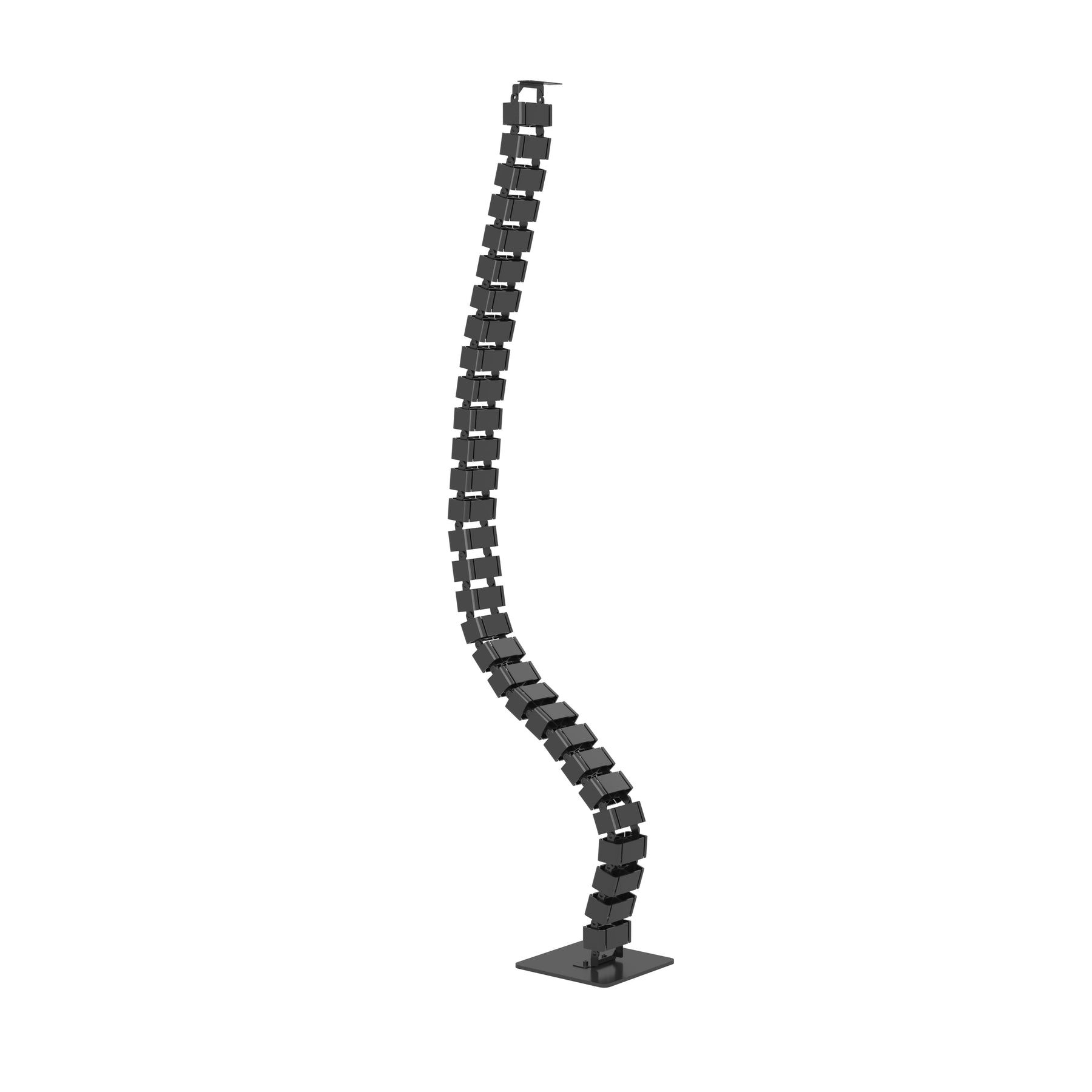 Passe-câble vertical articulé en plastique ABS et acier inoxydable - Dimensions 130x3,6x2,5 cm - Jusqu'à 16 câbles - Garantie 2 ans_0