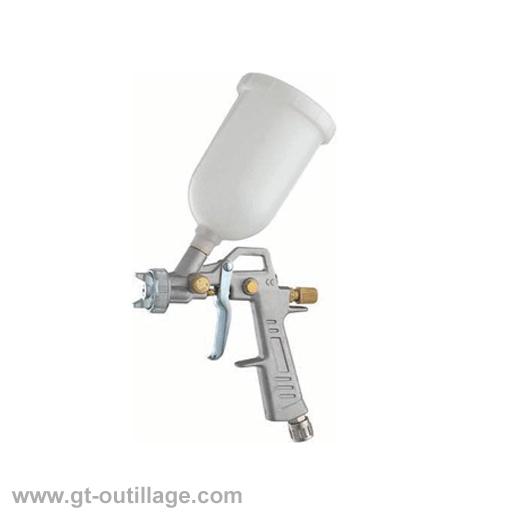 Pistolet de peinture pneumatique à gravité - aluminium - godet 0.6L - buse 1.5 mm - 11579348_0