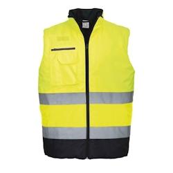 Portwest - Gilet de sécurité avec poche multi fonctions bicolore HV Jaune / Bleu Marine Taille S - S jaune 5036108218684_0