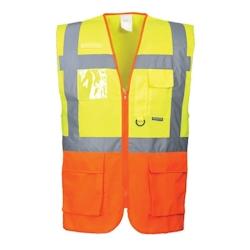 Portwest - Gilet de sécurité EXECUTIVE PRAGUE HV Jaune / Orange Taille L - L jaune polyester 5036108153176_0