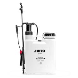 Pulvérisateur de Jardin 12L Résiste Produits Corrosifs, Alcalins - 4 Buses Réglables + Lance et Dos Confort VITO - blanc plastique 5604612730000_0