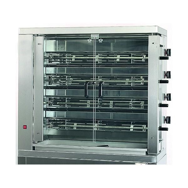 Rôtissoire électrique 4 broches pour 24 poulets - acier inox - 13.2 kW TRI_0
