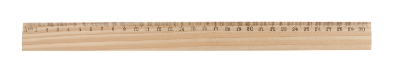 Règle en bois de pin - 30 cm - couleur naturelle - poids 14,4 gr_0