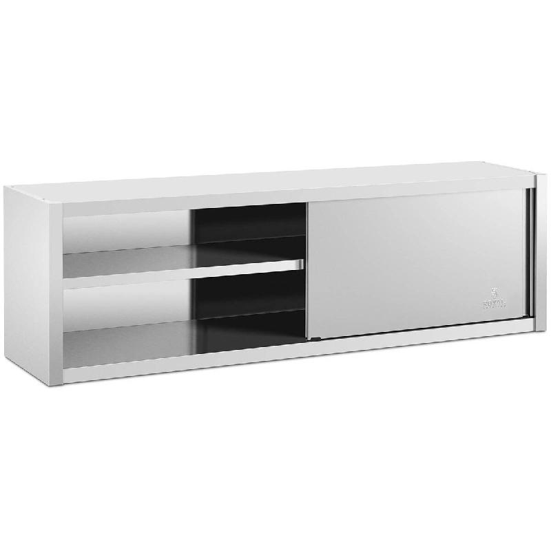 Royal Catering - Royal Catering RCSSWC-200X45-S Armoire Murale En Inox Haute De Cuisine Travail Suspendue Professionnelle Placard Mural Rangement - ar_0
