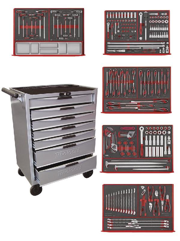 Servante silver foam mini master set 7 tiroirs Teng Tools TCEMM385NS_0