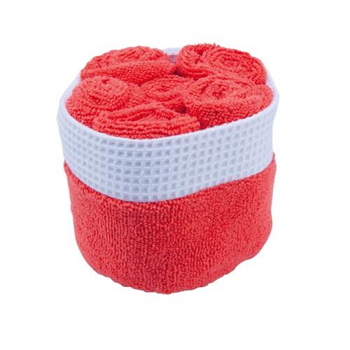 Set de serviettes absorbantes publicitaires Tekla - Microfibre 200 g/m² - 6 pièces pliées Ø 10 x 10 cm_0