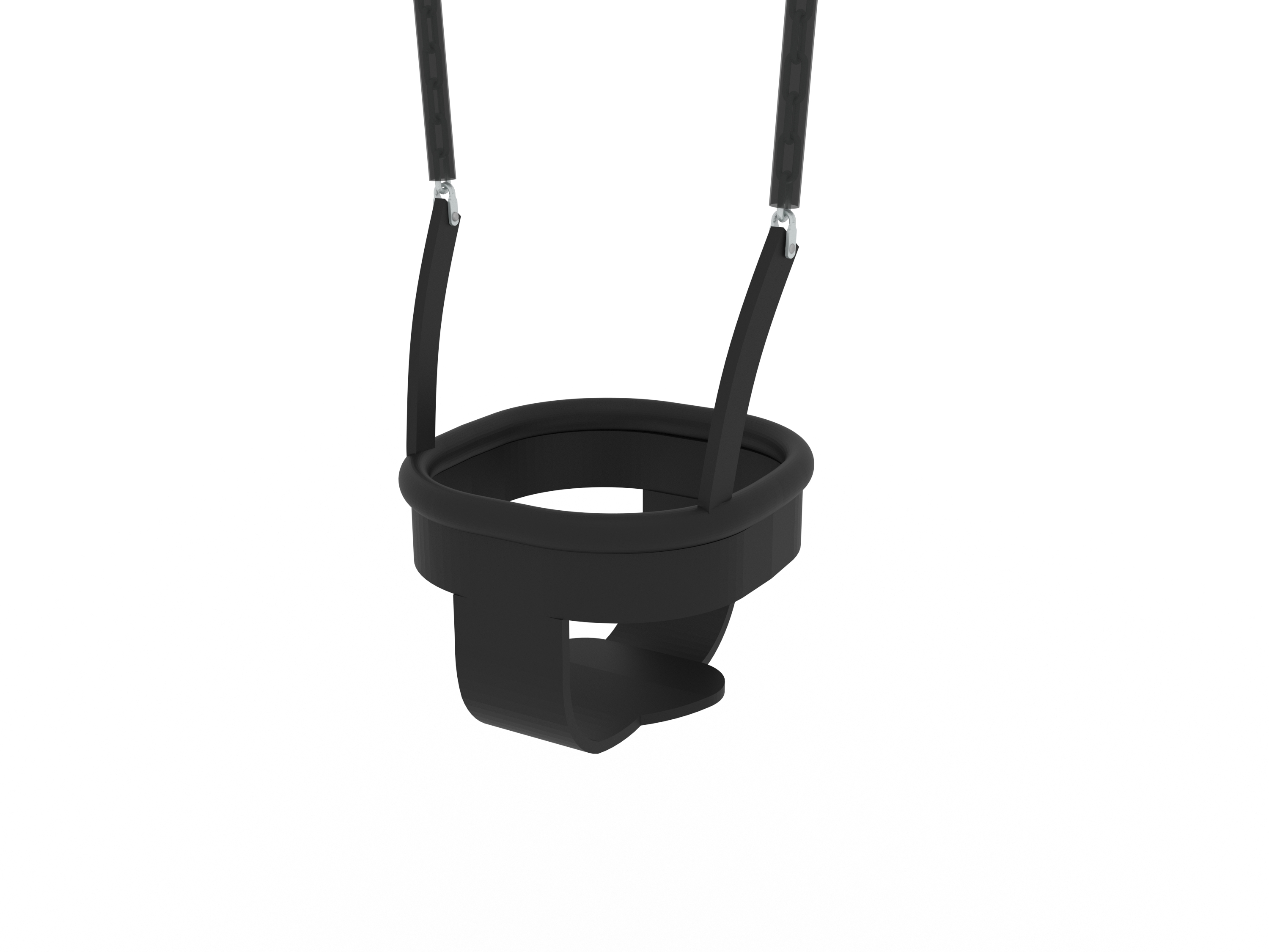 Siège de balançoire Rinda - chaîne plastifiée gainée 6mm - HAGS - réf 8049717 - couleur noire_0