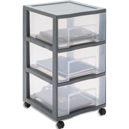 Sundis tour plastique tower 3 tiroirs xl (l x h x p) 38,5 x 64,5 x 37 cm_0