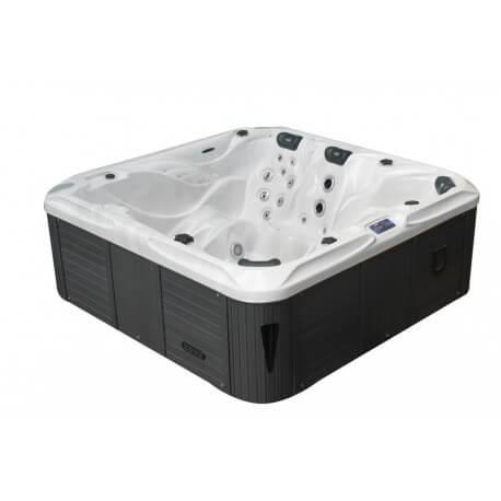 THE ADMIRE - Spa-jacuzzi portable 6 places dont 2 allongées - 230 x 230 x 91 cm - 60 jets, Aqua Rolling et système audio IPOD_0