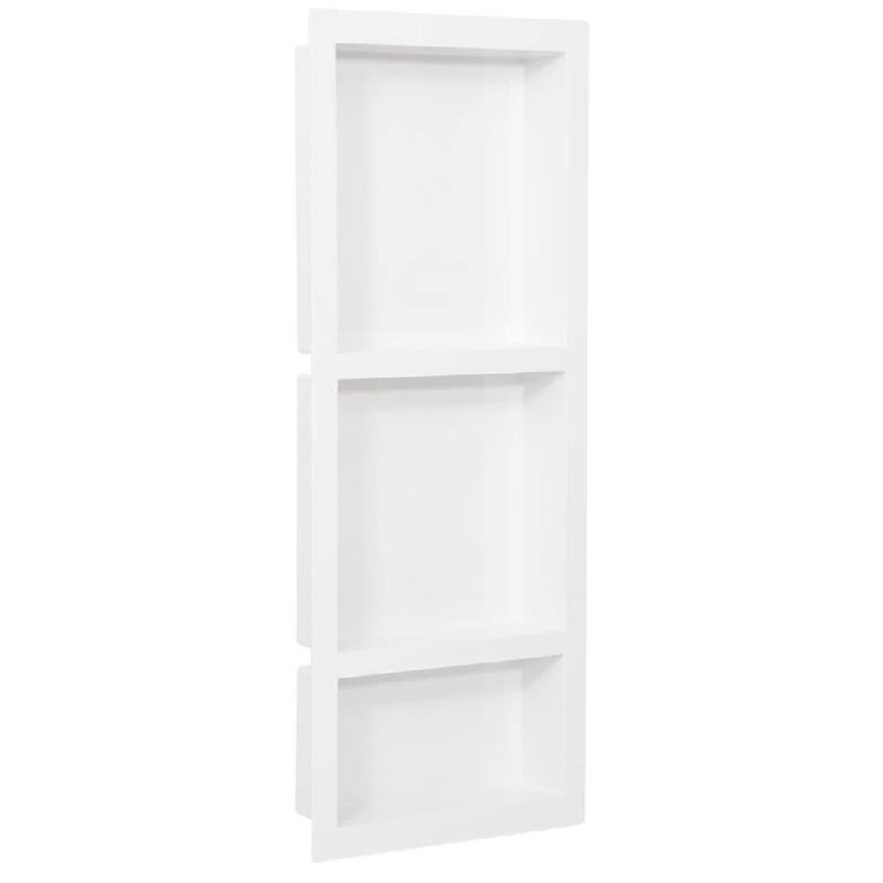 Vidaxl niche de douche avec 3 compartiments blanc mat 41x99x9 cm 151399_0