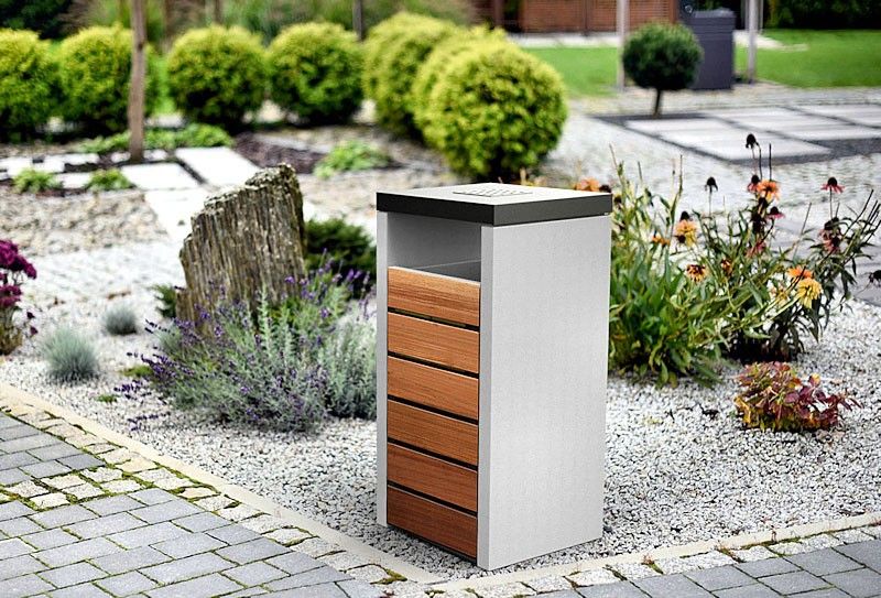 Poubelle publique 70L - 003703 - Deva - Komserwis - 101cm de hauteur et 125kg_0