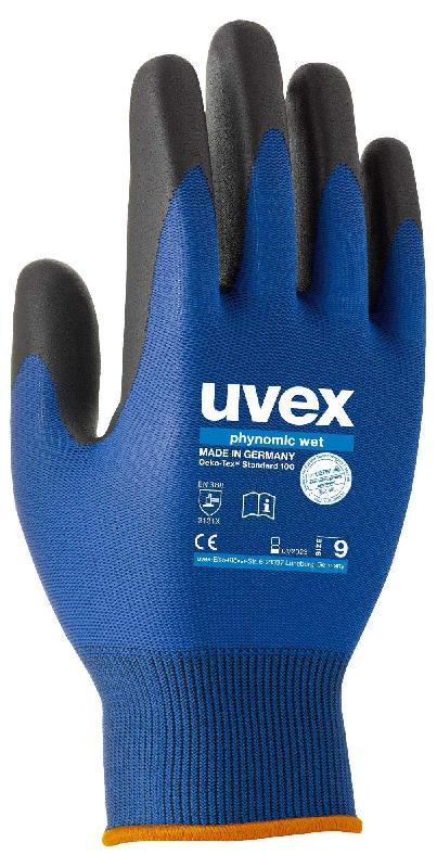 Gants de protection Uvex Phynomic Wet - taille 06 - revêtement Aqua-Polymer imperméable - norme EN 388:2016_0