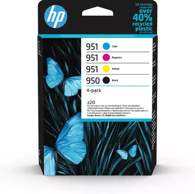 950 Pack de 4 cartouches d'encre noire/HP 951 Pack de 4 cartouches d'encre cyan/magenta/jaune authen_0