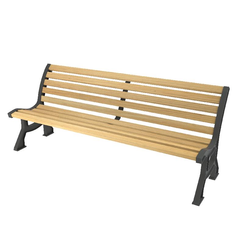 Banc Pragues Relié 1800 mm en Robinier et pieds fonte_0