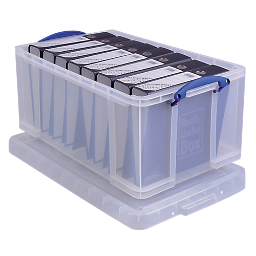 BOÎTE DE RANGEMENT REALLY USEFUL BOX 64 64 LITRES 44 X 71 X 31 CM TRANSPARENT