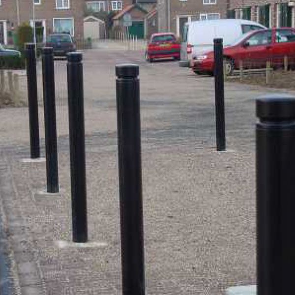 Boulevard - potelets fixes Virage S.A. - tête en aluminium moulé - dimensions : Ø 83 mm_0