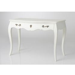 Bureau Murano 1 tiroir -  Blanc Rectangle Bois Bayur Amadeus 110x55 cm - blanc 3520071633534_0