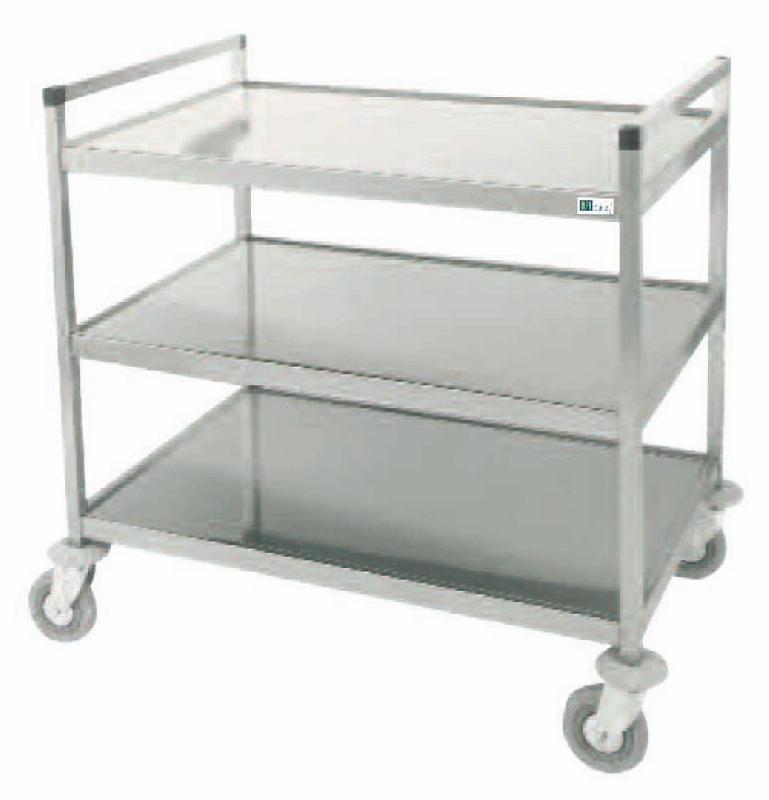 Chariot de service 3 étagères en inox - Dimensions 800x540x870 - CT-085-3_0