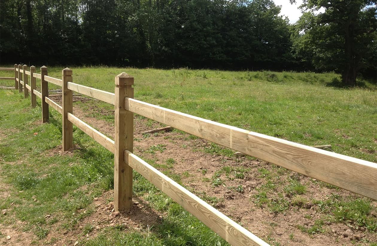 Clôture bois majesté pour chevaux - horse stop - 2 lices, 1m30 - ref. Bm12200-2_0