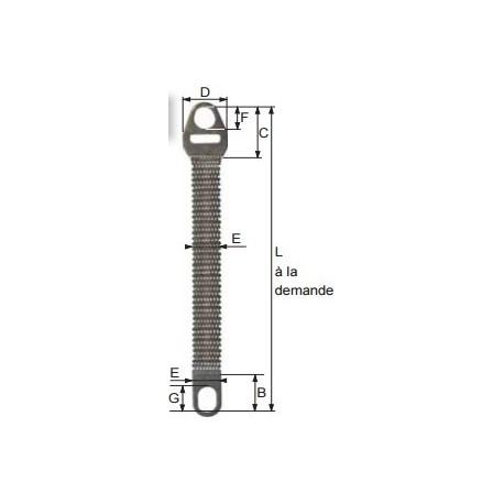 Elingue plate en toile métallique Référence 4400_0