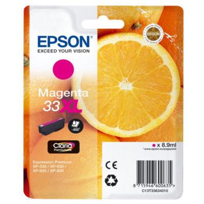 Epson 33XL 'Oranges' Cartouche d'encre originale grande capacité Claria Premium (C13T33634012) - Magenta_0