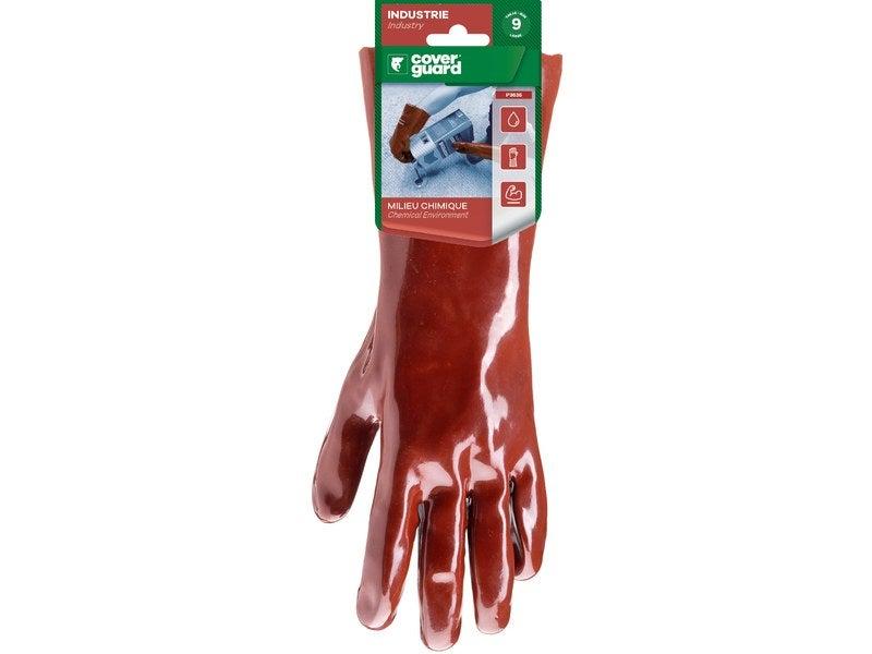 Gants de protection chimique / phytosanitaire en pvc p3636, taille 10_0