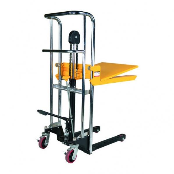 Gerbeur manuel 400 kg - Jaune/Chromé - Hauteurs d'élévation variées - Marque Rolléco_0