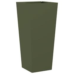Helloshop26 - Jardinière bac lit surélevé plantes fleurs terrasse jardin olive 35 x 35 x 75 cm acier vert 02_0038695 - 3000217927166_0