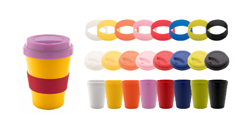 Mug thermos personnalisable - double paroi - 300 ml avec couvercle et poignée en silicone_0