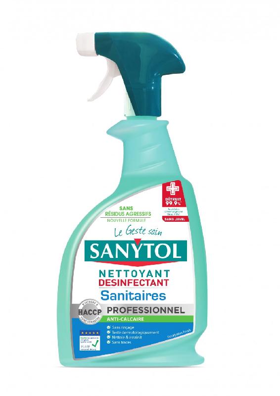 Nettoyant désinfectant détartrant SANYTOL 0.75L - élimine calcaire, savon et moisissures_0