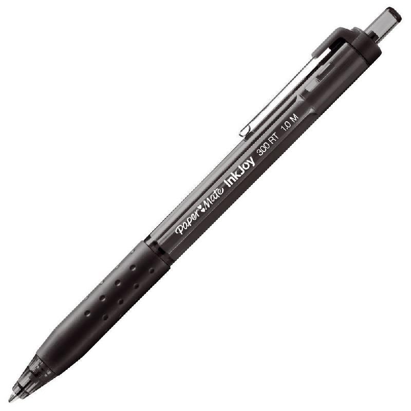 PAPER MATE PAQUET DE 12 STYLOS À BILLE RÉTRACTABLES INKJOY™ 300 NOIR 1,0 MM (PRIX À L'UNITÉ)