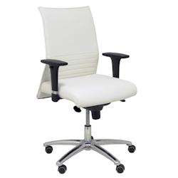 Piqueras y Crespo Fauteuil visiteur Albacete confidente XL en simili cuir blanc (AVEC MOUSSE VISCOELASTIQUE) - blanc multi-matériau 207SXLSPBL_0