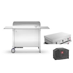 Plancha CHEF 80 ELEC +Chariot+ Couvercle +Housse PLANET - gris inox 400117_0
