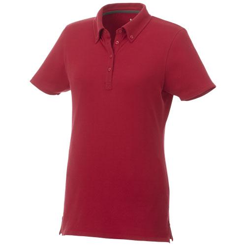 Polo boutonné manches courtes femme Atkinson - tissu extensible et col boutonné - 95% coton, 5% élasthanne_0