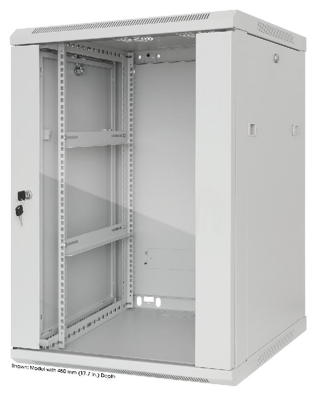 Poste de travail 19 pouces MHT143 avec porte vitrée - 15U hoogte - 600 mm diep - grijs - Bravour®_0