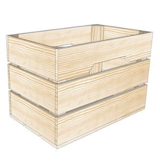 T3S3 - Caisse en bois Simply a Box - L44 x H30 x P27 cm - Bois brut ou 6 coloris de lasure à l'eau_0