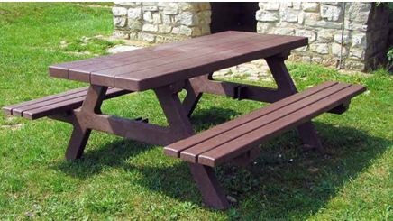 Table de pique nique avec plateau monobloc, gamme ISOLA - Longueurs disponibles 180 et 200 cm -ADS EQUIPEMENTS EURL_0