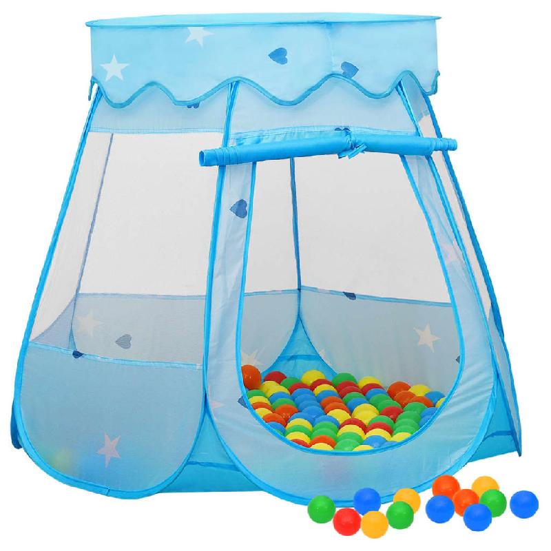 TENTE DE JEU POUR ENFANTS AVEC 250 BALLES 102 X 102 X 82 CM BLEU 02_0005143_0