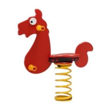 Jeu sur ressort Poney pour enfants de 2 à 12 ans - structure en polyéthylène, résistant aux UV_0