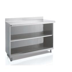 CORECO Meuble Neutre 1 Etagere - Exterieur Et Etageres Aisi 304 - 1495X600X1040 - Avec Dosseret SEFM-60-150-S - Acier inoxydable 18/10 SEFM-60-150-S_0