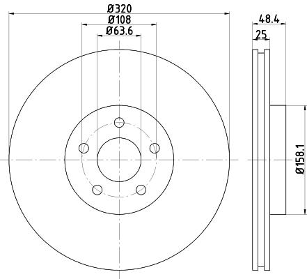 Disque de frein ventilé Textar 92262203 - avant - boîte de 1 disque_0