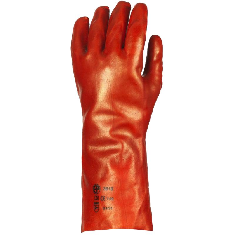 Gant tricoté eurotechnique enduit pvc 36cm rouge t10 - COVERGUARD - 3620 - 753265_0