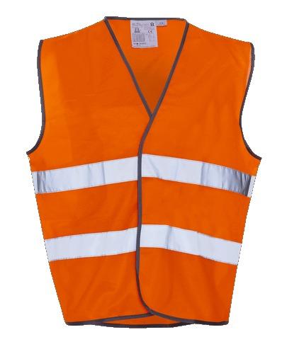 Gilet haute visibilité bandes parallèles réglable orange fluo/argent tu - vet3029gt - 615329_0