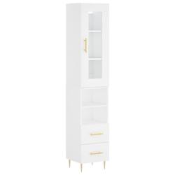 Helloshop26 - Buffet bahut commode armoire meuble de rangement organisateur cuisine salle de séjour salon haut 34,5 x 34 x 180 cm 02_0032377 - 300021_0